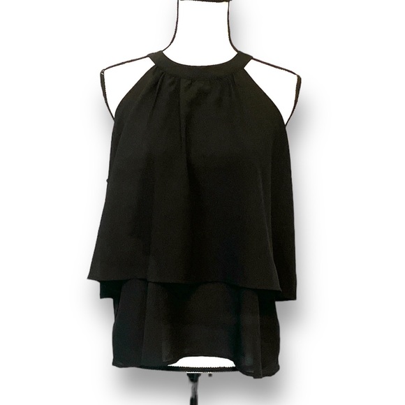 Paper Crane Tops - Paper Crane black dressy top